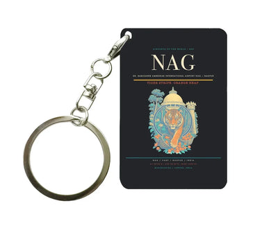 Dr. Babasaheb Ambedkar International Airport NAG — Nagpur Key Chain design on black key chain