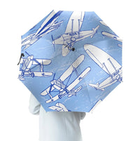 Thumbnail for Retro & Vintage Airplanes aviation design on windproof polyester umbrella.