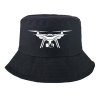 Thumbnail for Drone Silhouette Summer aviation embroidery on breathable cotton summer hat.