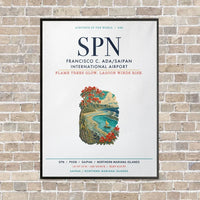 Thumbnail for Francisco C. Ada Saipan International Airport SPN vertical canvas print - framed - white background