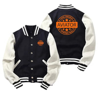 Thumbnail for 100 Original Aviator Baseball Style aviation design printed on two-tone shell with ribbed cuffs baseball jacket.