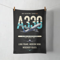 Thumbnail for Airbus A330-900neo design on black towel