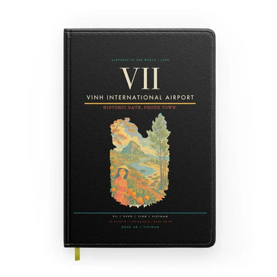 Vinh International Airport (VII) design on black notebook