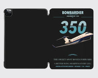Thumbnail for Bombardier Challenger 350 design on black ipad tablet case
