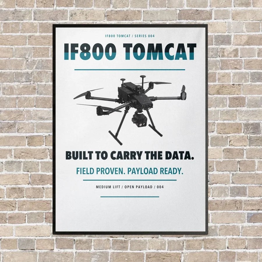 Inspired Flight IF800 Tomcat vertical canvas print - framed - white background