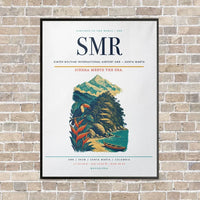 Thumbnail for Simón Bolívar International Airport SMR — Santa Marta vertical canvas print - framed - white background