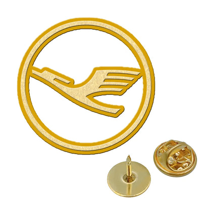 Lufthansa Airlines aviation hollow pin in polished alloy.