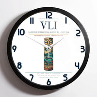 Thumbnail for Bauerfield International Airport (VLI) design on white framed wall clock