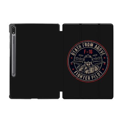 Fighter Jet 16 - Death From Above aviation print tablet case, fits Samsung tablet.