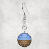 Thumbnail for Gyro Horizon 2 aviation-themed earrings, polished hypoallergenic alloy.