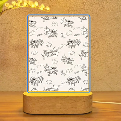 Cartoon Planes aviation art night lamp in premium acrylic with LED.