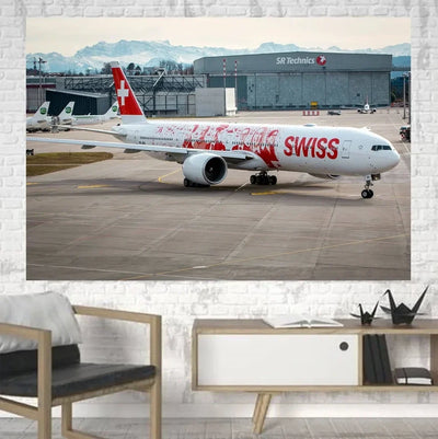 Swiss Airlines Boeing 777 canvas - 1 Piece