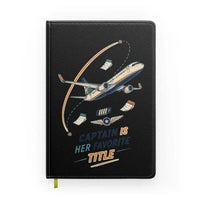 Thumbnail for Captain Is Her Favorite Title design on black notebook