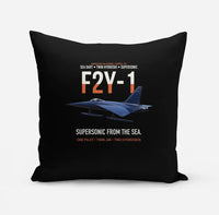 Thumbnail for F2Y-1 Sea Dart Supersonic from the Sea design on black pillow