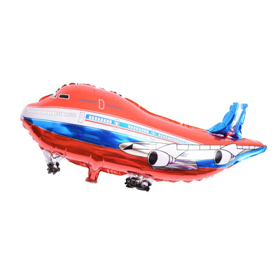 Red Cartoon Plane Balloon: Airliner Style, Fun & Eye-Catching Decor for Events aviation themed airplane balloon in durable la.