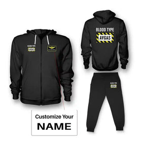 Blood Type AVGAS Zipped Hoodies & Sweatpants Set