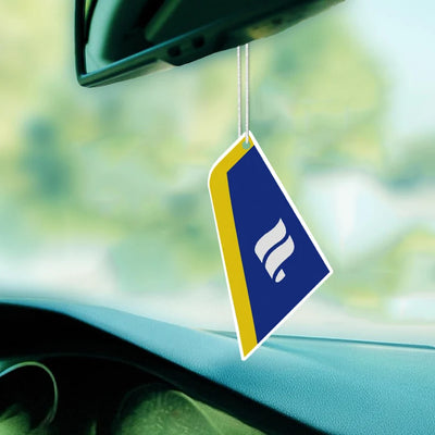 Icelandair Airlines Car aviation design on scented aviation-themed paper car air freshener.