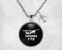 Thumbnail for The Cessna 172 aviation necklace, stainless steel body with engraved detail.