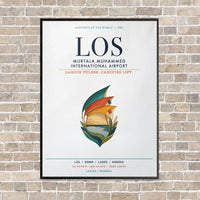 Thumbnail for Murtala Muhammed International Airport LOS vertical canvas print - framed - white background