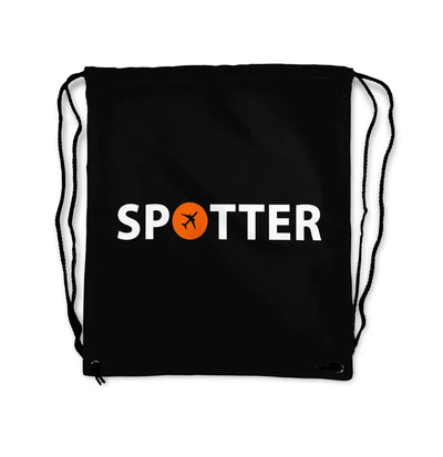 Spotter aviation drawstring bag in lightweight polyester.