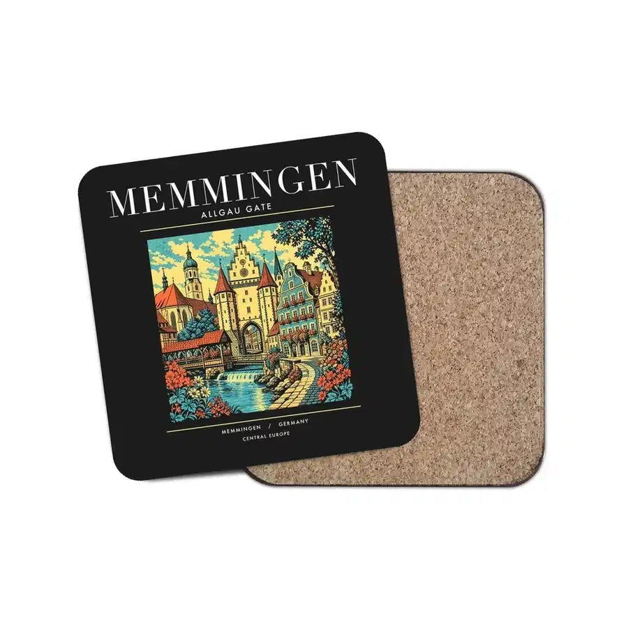 MEMMINGEN - Poster - Coaster - Black