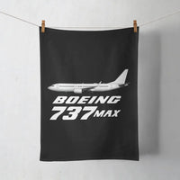 Thumbnail for The Boeing 737Max aviation design on soft absorbent cotton towel.