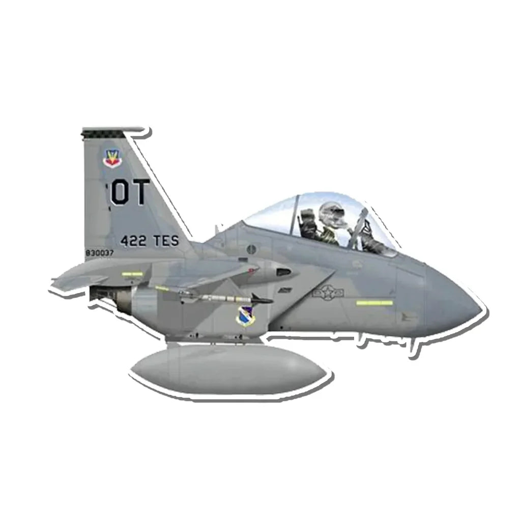 F-15E Strike Eagle, Nellis Air Force Base Airplanes sticker, Wide 6cm (2.3inches)