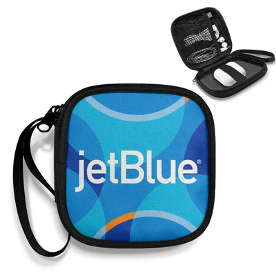 jetBlue Airways Airlines Portable aviation portable headphone bag in padded polyester.