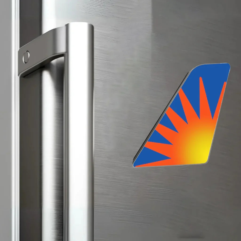 Allegiant Air Airlines aviation design tail magnet in 3D metal with magnetic back.
