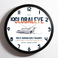 Thumbnail for Saab GlobalEye design on white framed wall clock