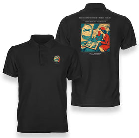 The Grandmother's First Flight Premium Polo T-Shirts