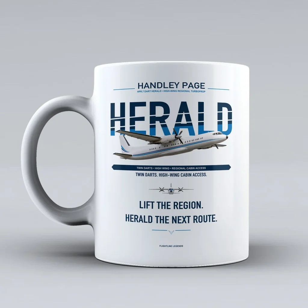 Page HPR.7 Dart Herald Mug design on white handley