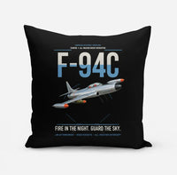 Thumbnail for F-94C Starfire design on black pillow