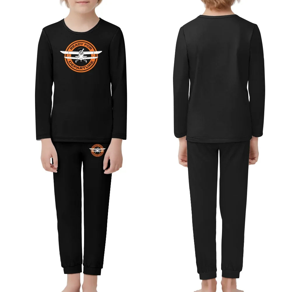 Ready for Departure children pajamas - Black