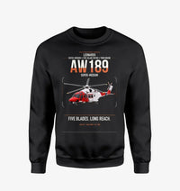 Thumbnail for Leonardo AW189 design on black sweatshirt