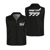 Thumbnail for The Boeing 777 Thin Style aviation design printed on lightweight shell with sleeveless design thin vest.