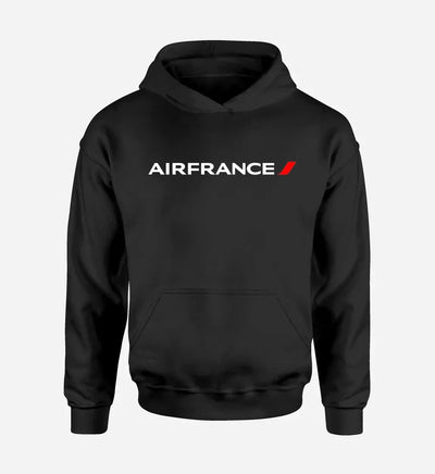 Air France Airlines logo printed on black hoodie