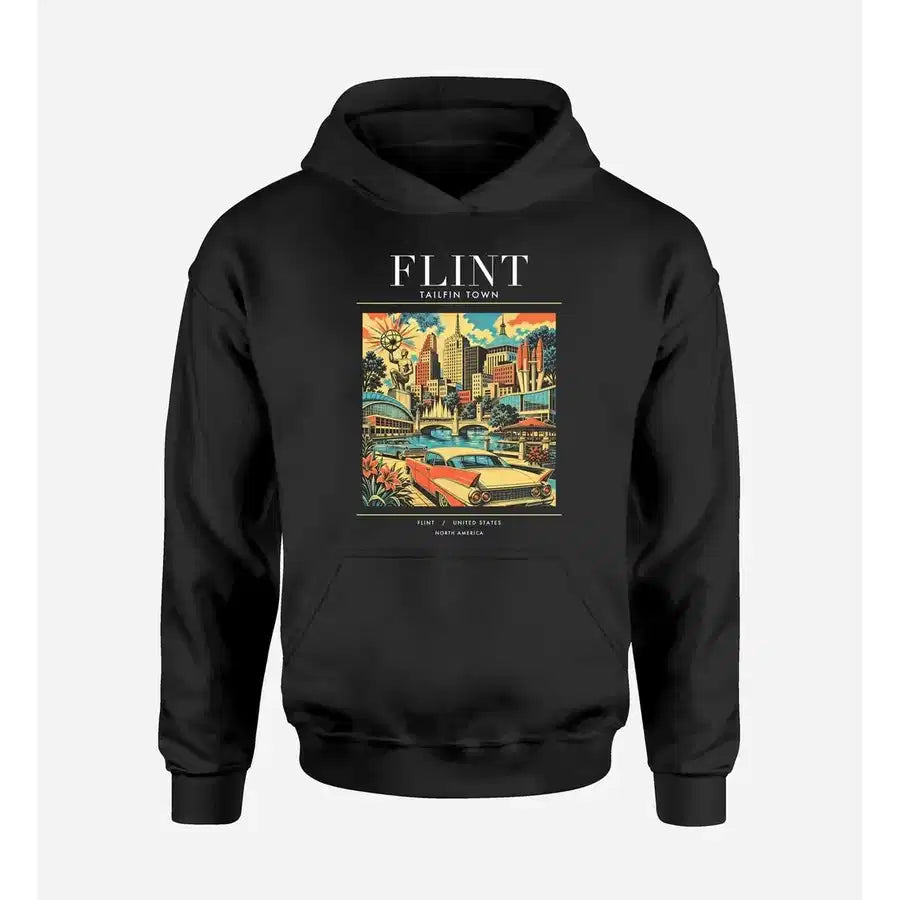 FLINT - Poster - Premium Hoodie - Black