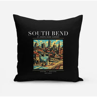 Thumbnail for SOUTH BEND - Poster - Pillow - Black