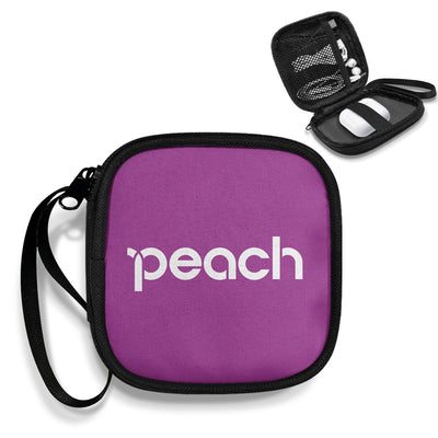 Peach Airlines Portable aviation portable headphone bag in padded polyester.