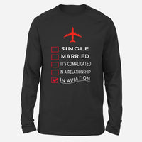 Thumbnail for In Aviation Long-Sleeve aviation design printed on soft cotton long-sleeve T-shirt.