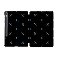Thumbnail for Nice Airplanes (Black) aviation design on tablet case for Samsung tablet.