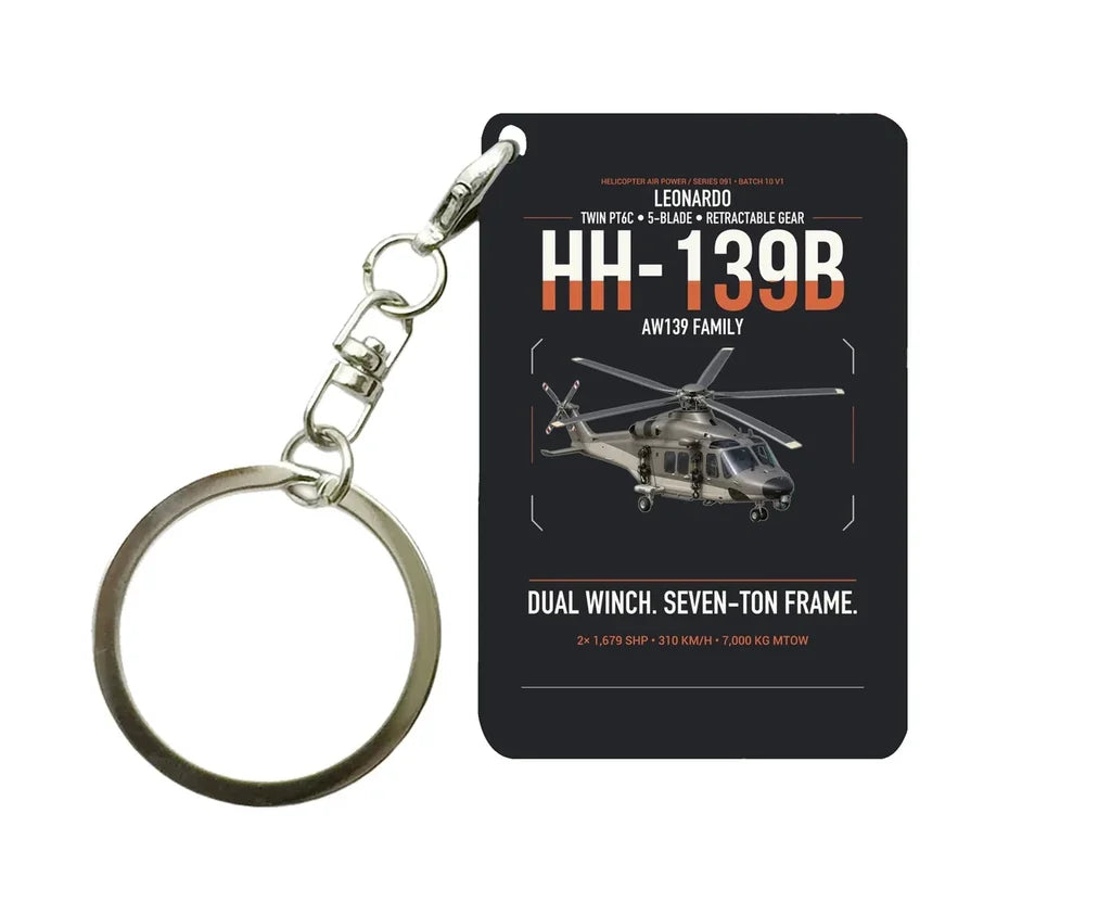 Leonardo HH-139B design on black designed key chain, double-side print