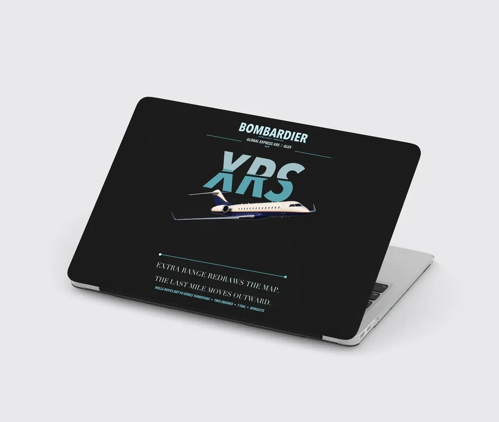 Bombardier Global Express XRS design on black MacBook case