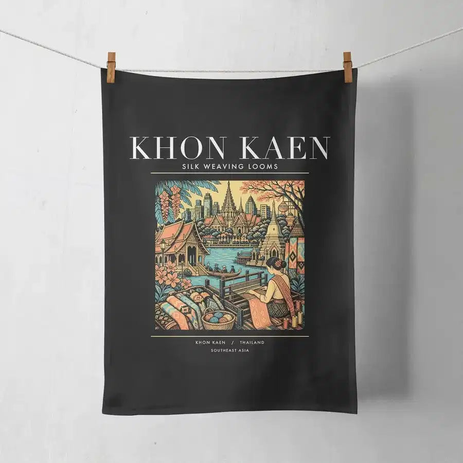 KHON KAEN - Poster - Towel - Black