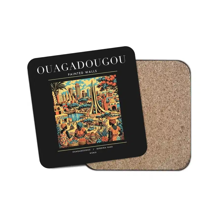 OUAGADOUGOU - Poster - Coaster - Black