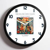 Thumbnail for VINTAGE G4104 - The Island Honeymoon - Designed Wall Clocks design on white framed