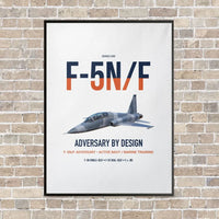 Thumbnail for F-5N F Adversary vertical canvas print - framed - white background