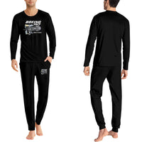 Thumbnail for Boeing 757 & Rolls Royce Engine (RB211) men pajamas - Black