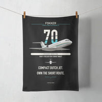 Thumbnail for Fokker 70 design on black towel